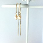 14kgf　‘ベネツィアチェーン　×　パール 　‘　アメリカンピアス