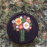 花束の刺繍ブローチ✴︎293