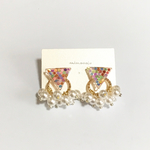 ¥1200→¥500個性的カラフルトライアングルピアス