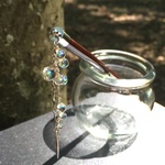 露珠の簪    ー つゆたまのかんざし ー              レジン ディップアート