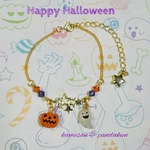 ハロウィン🎃👻かぼちゃんとオバケくんの星集めブレスレット