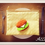  SALE☆I ♥︎ hamburger clutch bag (yellow) 