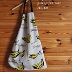 1102…様専用。《115-135》キッズエプロン&三角巾セット🍌バナナ柄