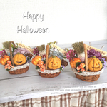 《残2》Happy Halloween☆miniバスケット（橙カボチャ）