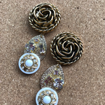 2wayアンティークボタンピアス wiwi