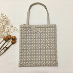 刺繍のトートバッグ:S《ベージュ》