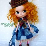 ＊デニムパッチ風ワンピースコーデ＊７点セット＊ blythe outfit＊ブライス ＊ ブライス ＊ワンピース・ブーツ・帽子＊
