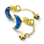 流れ星つきブルームーンピアス  サージカルステンレス