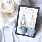 秋冬♡フロッキーハートのピアス