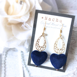 再々販♡秋冬フロッキーハートのピアス