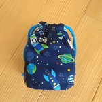 コップ袋　宇宙☆ロケット・紺色(裏地なし)　再販🍀