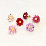 コスモスのピアス ＊つまみ細工＊