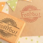 ハート「FOR YOU!」のはんこ 