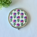 コンパクトミラー お花の刺繍
