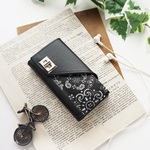 バンダナ★iPhoneX/iPhone8/iPhone7/iPhone6/iPhone6S/iPhoneSE/iPhone8plus/7plus/6splus★手帳型スマホケース【黒】