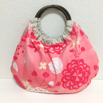 【SALE！】北欧モダン＊ピンクのリングハンドルバッグ