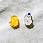 雪だるまピアス／イヤリング
