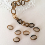 再販★10個★チェーン★グレージュ★アクリル★べっ甲 風★ハンドメイド
