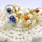秋色flower＊ガラスドームのピアス