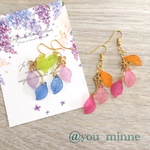 木の葉と四つ葉ピアス/ノンホールピアス