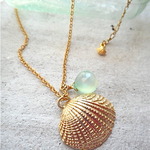 ＜クリスマスセール限定20% OFF！＞Atlantic Cockle Seashell with Chalcedony 