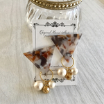 大振りトライアングルパーツ✱秋ピアス