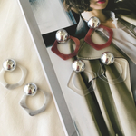 シルバー×べっ甲ピアス