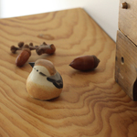 【暦鳥・秋】モズ  国産ヒノキの木箱入り ※受注制作　