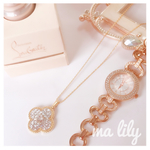 【受注】フラワーモチーフ♡ビッグフェイスネックレス【色変更可】