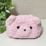 もこもこピンクのくまちゃんポーチ pirokichi888様専用ページ