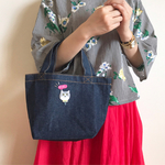 キラキラ！猫ちゃんデニムトートバック