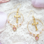 pink love cross♡ピアスorイヤリング
