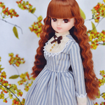 ワンピースセット｜ピンタックデコルテ(ストライプ)