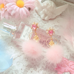 【現在イヤリングのみ販売】ガーリーローズのファー♡イヤリング