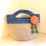 らぶなな工房樣💝専用💙麻糸バッグ❤︎ブルー💙