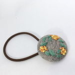 金木犀の刺繍ヘアゴム