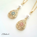 Flower＊dropパール＊ネックレス