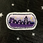 刺繍ブローチ＊ミッドナイトタウン