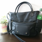 ☆masaemon様専用☆再7販☆おしりふきケース付き2wayマザーズバック☆タイプA・合皮ブラック