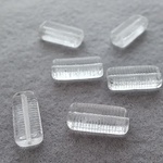 しましま　チェコビーズ　8X18mm　6個 