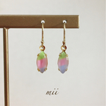 ≪14kgf≫vintageパステルガラス フックピアス