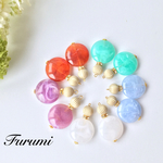 SALE300円マーブルカラーのレトロピアス