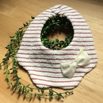 ボーダーとリボンのスタイ