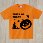 ハロウィン　オレンジTシャツ
