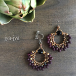 matte brown beads ＊イヤリング/ピアス