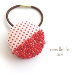 berry♡cuteな刺繍ヘアゴム