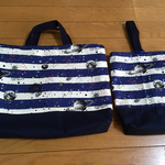 2点組 宇宙 プラネタリウム柄  レッスンバッグとシューズ袋 入園 入学