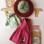 林檎の刺繍ワンピースセット