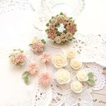 【樹脂粘土パーツ＊ピーチピンク＊セット】