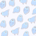 ふんわりマメルリハ*フレークシール